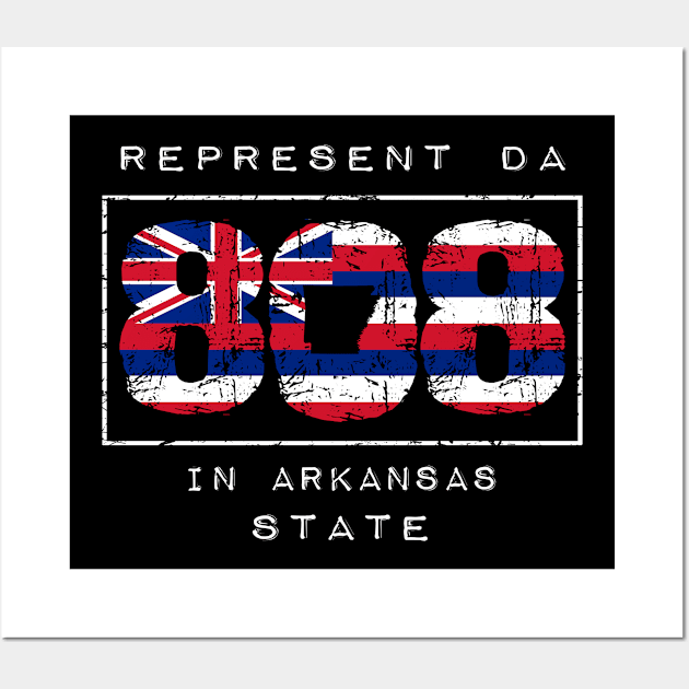 Rep Da 808 in Arkansas State by Hawaii Nei All Day Wall Art by hawaiineiallday